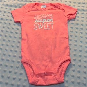 Light/neon pink Carter’s Onesie